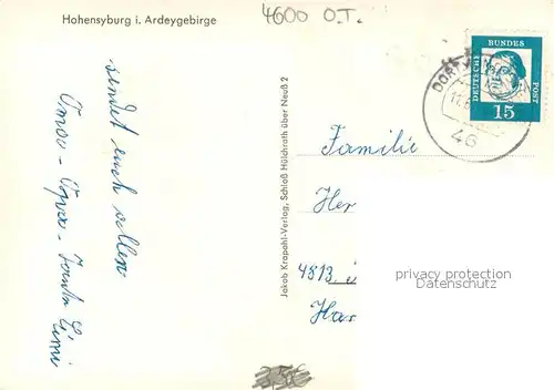 AK / Ansichtskarte Hohensyburg_Dortmund Hengsteysee Freibad Bruecke mit Viadukt Ruhrtalblick Altes Denkmal Inselgaststaette 