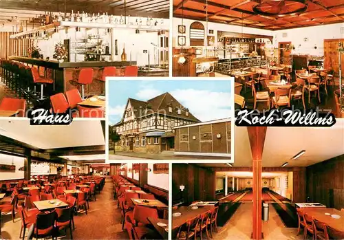 AK / Ansichtskarte Castrop Rauxel Haus Koch Willms Bar Gastraeume Kegelbahn Castrop Rauxel