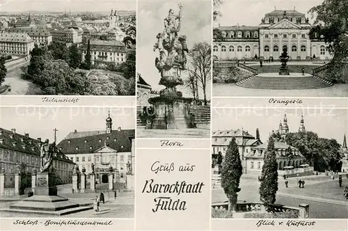 AK / Ansichtskarte Fulda Panorama Orangrie Schloss Bonifatiusdenkmal Blick vom Kurfuerst Fulda