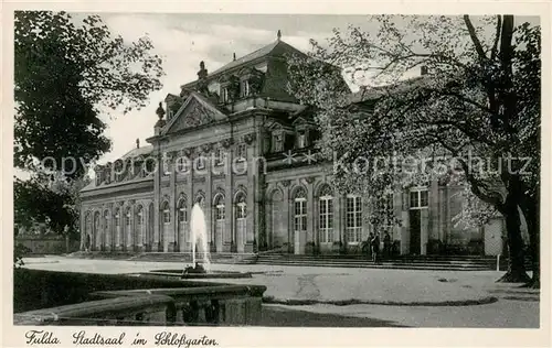 AK / Ansichtskarte Fulda Stadtsaal im Schlossgarten Fulda