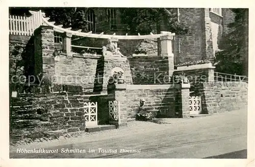 AK / Ansichtskarte Schmitten_Taunus Ehrenmal Schmitten Taunus