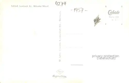 AK / Ansichtskarte Lembeck Schloss Lembeck