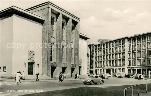 AK / Ansichtskarte Essen_Ruhr Partie am Opernhaus Essen_Ruhr