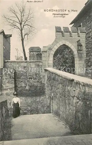 AK / Ansichtskarte Nordhausen_Thueringen Primariusgraben Lasserstiege Nordhausen Thueringen