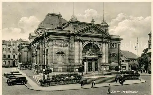 AK / Ansichtskarte Essen_Ruhr Stadttheater Automobile Essen_Ruhr