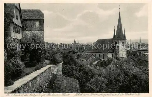 AK / Ansichtskarte Nordhausen_Thueringen Blick vom Primariusgraben auf die Unterstadt Nordhausen Thueringen