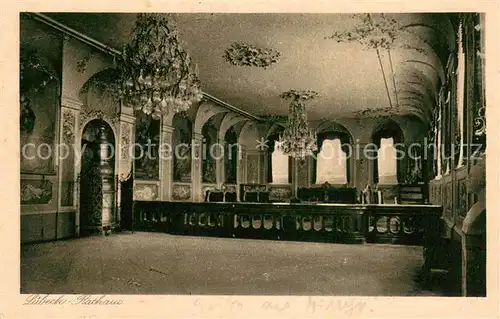AK / Ansichtskarte Luebeck Rathaus innen Audienzsaal des Senats Luebeck