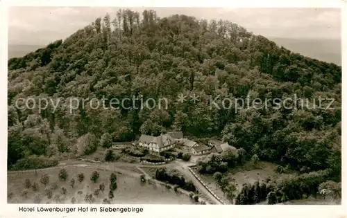 AK / Ansichtskarte Honnef_Bad Hotel Loewenburger Hof Fliegeraufnahme Siebengebirge Honnef_Bad