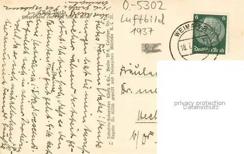 AK / Ansichtskarte Bad_Berka Fliegeraufnahme Bad_Berka