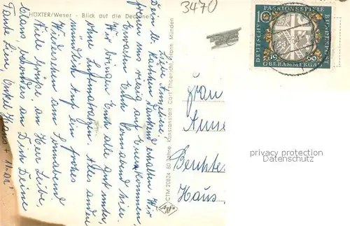 AK / Ansichtskarte Hoexter_Weser Blick auf die Dechanei Hoexter Weser