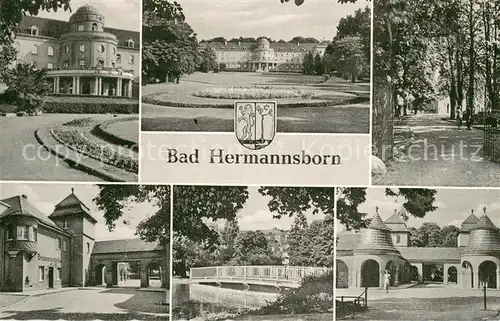 AK / Ansichtskarte Bad_Hermannsborn Moor und Stahlbad Kuranlagen Teilansichten Bad_Hermannsborn