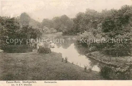 AK / Ansichtskarte Essen_Ruhr Partie im Stadtgarten Essen_Ruhr