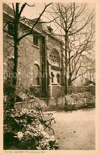 AK / Ansichtskarte Essen_Ruhr Klostergarten Katholisches Lyzeum und Oberlyzeum der Reg. Chorfrauen des hl. Augustinus Essen_Ruhr