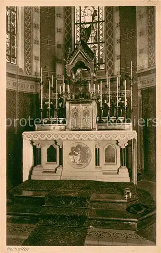 AK / Ansichtskarte Essen_Ruhr Hochaltar Klosterkirche Katholisches Lyzeum und Oberlyzeum der Reg. Chorfrauen des hl. Augustinus Essen_Ruhr