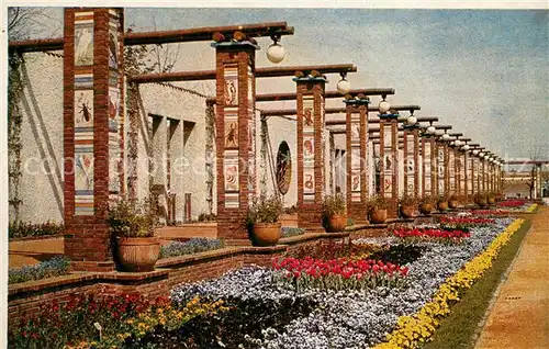 AK / Ansichtskarte Essen_Ruhr Reichsgartenschau Pergola im Keramikhof Offizielle Karte Nr. 155 Essen_Ruhr