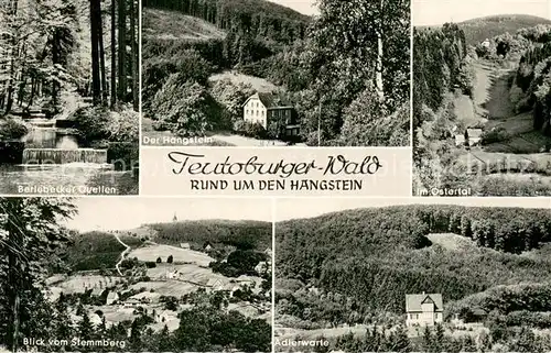 AK / Ansichtskarte Berlebeck Rund um den Hangstein Teutoburger Wald Quelle Ostertal Adlerwarte Stemmberg Berlebeck