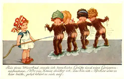 AK / Ansichtskarte Bad_Meinberg Moorbad Karikaturen Kuenstlerkarte Bad_Meinberg