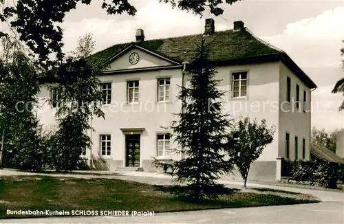 AK / Ansichtskarte Schieder Schwalenberg Bundesbahn Kurheim Schloss Schieder Schieder Schwalenberg