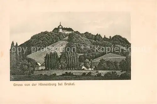AK / Ansichtskarte Brakel_Westfalen Die Hinnenburg Brakel_Westfalen