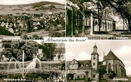 AK / Ansichtskarte Altmorschen Panorama Orangerie Herrenhaus im Park Klosterkirche Altmorschen