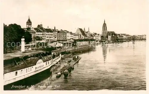 AK / Ansichtskarte Frankfurt_Main Partie am Zoll Frankfurt Main