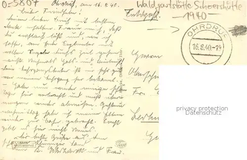 AK / Ansichtskarte Ohrdruf Waldidyll Scherershuette Ohrdruf