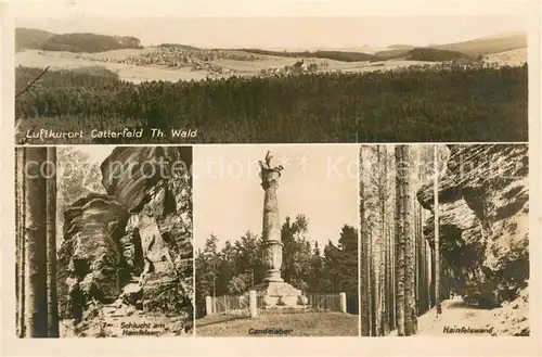 AK / Ansichtskarte Catterfeld Panorama Schlucht am Hainfelsen Candelaber Hainfelswand Catterfeld