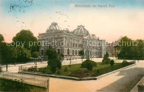 AK / Ansichtskarte Gotha_Thueringen Arnoldiplatz mit Kaiserlicher Post Gotha Thueringen