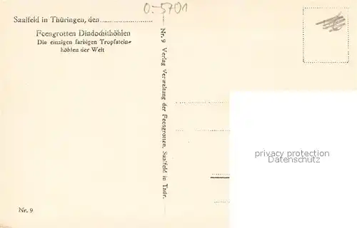 AK / Ansichtskarte Saalfeld_Saale Feengrotten Diadochithoehlen Stalagnitgebilde im Maerchendom Saalfeld_Saale