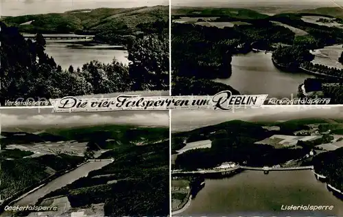 AK / Ansichtskarte Reblin Versetalsperre Fuerwiggetalsperre Oestertalsperre Listertalsperre Reblin