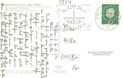 AK / Ansichtskarte Reblin Versetalsperre Fuerwiggetalsperre Oestertalsperre Listertalsperre Reblin