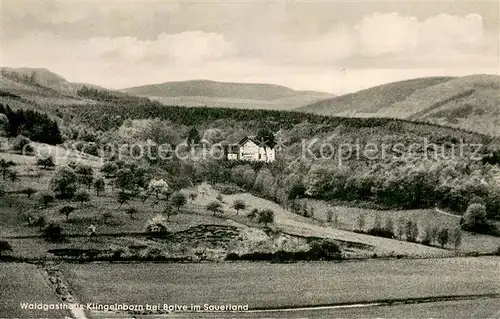 AK / Ansichtskarte Balve Waldgasthaus Klingelnborn Panorama Balve