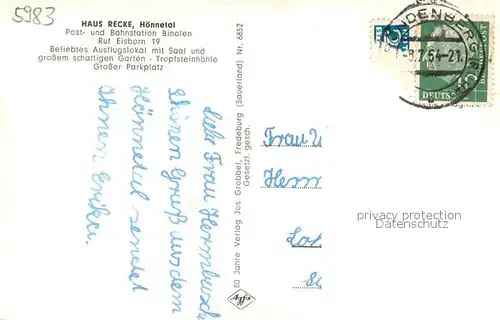 AK / Ansichtskarte Binolen Haus Recke Ausflugslokal Tropfsteinhoehle Panorama Binolen