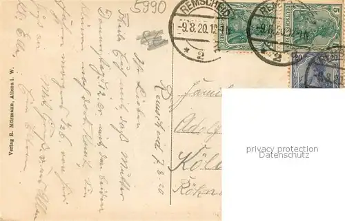 AK / Ansichtskarte Altena_Lenne Blick auf Hoch und Gerichtsstrasse Altena_Lenne