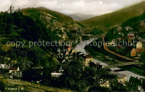 AK / Ansichtskarte Altena_Lenne Panorama mit Burg Altena Altena_Lenne