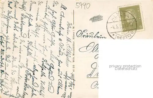 AK / Ansichtskarte Altena_Lenne Total mit Burg Altena_Lenne