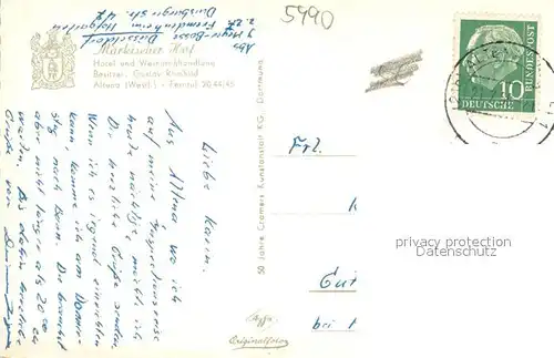 AK / Ansichtskarte Altena_Lenne Panorama mit Burg Altena_Lenne