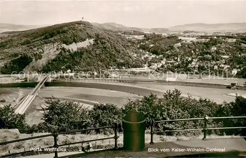 AK / Ansichtskarte Porta_Westfalica Panorama Blick vom Kaiser Wilhelm Denkmal Porta_Westfalica