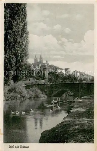 AK / Ansichtskarte Fritzlar Panorama mit Bruecke und Stadtansicht Fritzlar