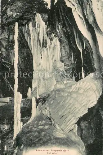AK / Ansichtskarte Attendorn Tropfsteinhoehle Der Altar Attendorn
