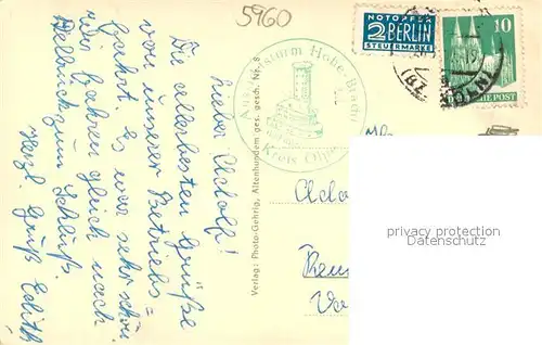 AK / Ansichtskarte Olpe_Meschede Aussichtsturm Hohe Bracht Olpe Meschede