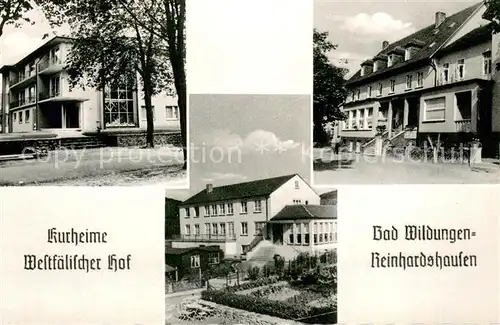 AK / Ansichtskarte Reinhardshausen Kurheime Westfaelischer Hof  Reinhardshausen