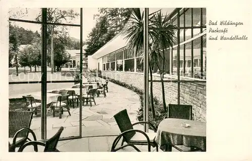 AK / Ansichtskarte Bad_Wildungen Parkcafe und Wandelhalle Bad_Wildungen
