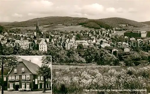 AK / Ansichtskarte Olpe_Stadt Gasthof Sauerland Panorama 