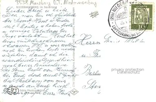 AK / Ansichtskarte Niedermarsberg Panorama Niedermarsberg