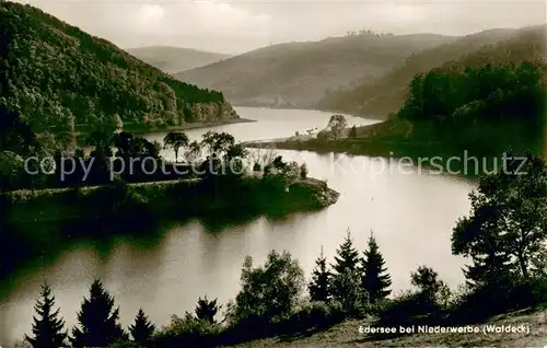 AK / Ansichtskarte Niederwerbe Panorama am Edersee Niederwerbe