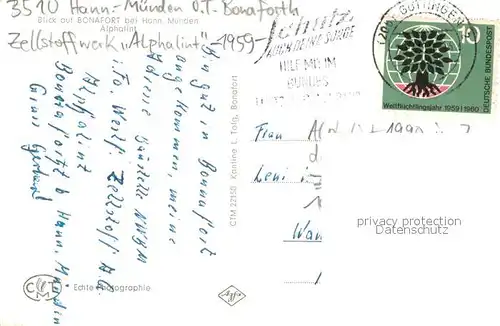 AK / Ansichtskarte Bonaforth Zellstoffwerk Alphalint Bonaforth