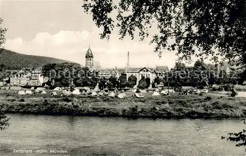 AK / Ansichtskarte Hann._Muenden Zeltplatz Hann. Muenden