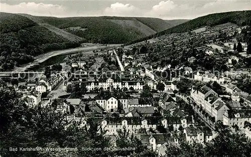 AK / Ansichtskarte Bad_Karlshafen Blick von der Juliushoehe Bad_Karlshafen