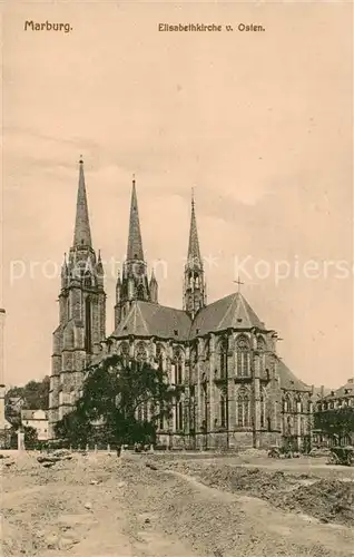 AK / Ansichtskarte Marburg_Lahn Elisabethkirche von Osten Marburg_Lahn